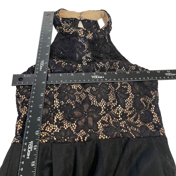 Speechless Black Lace & Mesh High-Low Dress Size 1 - Picture 9 of 16